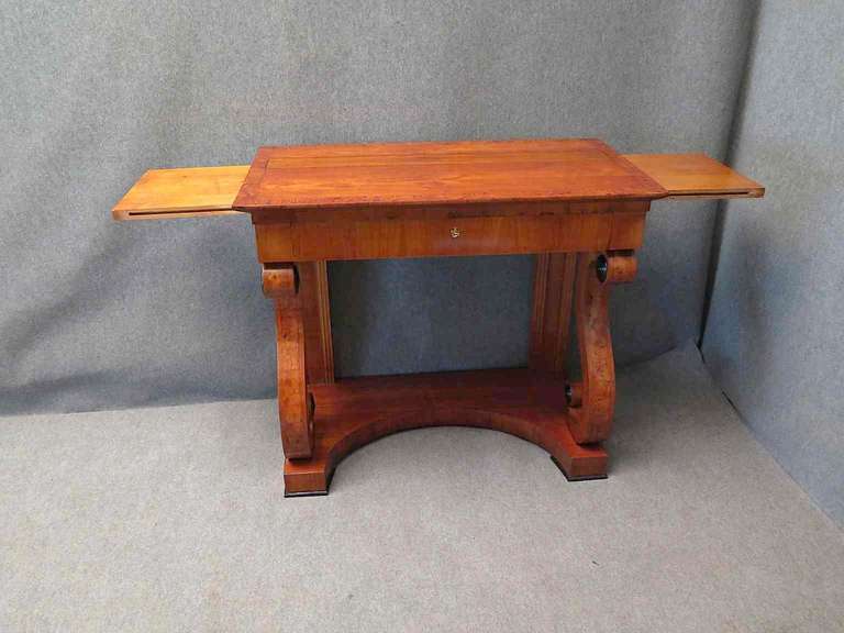 Biedermeier Square Cherrywood Console Table, 1820 2