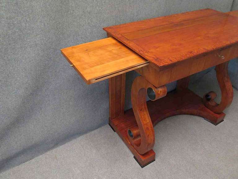 Biedermeier Square Cherrywood Console Table, 1820 3