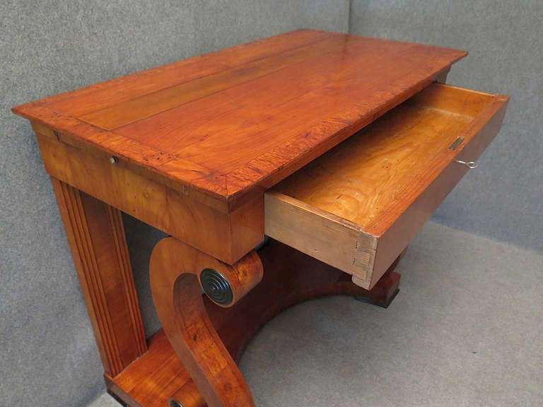 Biedermeier Square Cherrywood Console Table, 1820 4