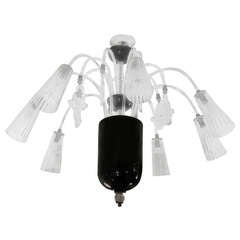 Chandelier Art Deco' Punched Barovier & Toso 6