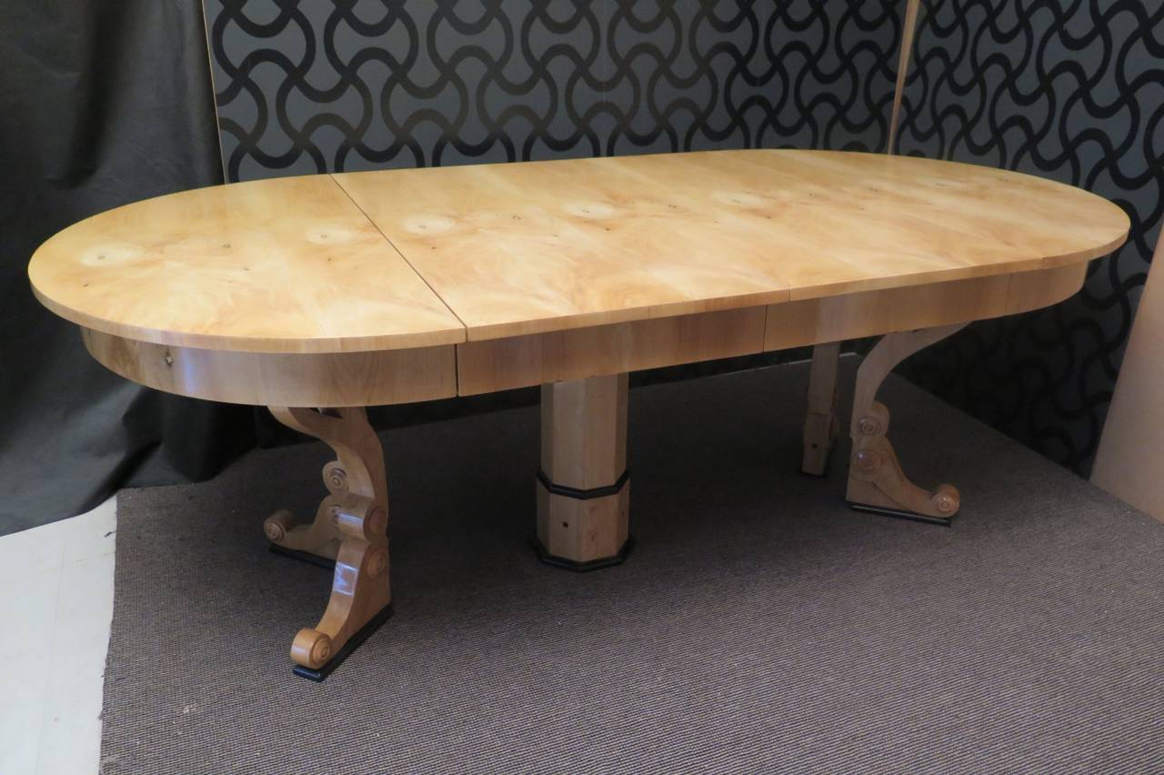 Bleached Rare Biedermeier Extendable Table