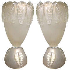 Pair of Table Lamps Barovier 
Toso, Murano