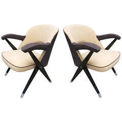 Pair of Small Armchairs from Movies