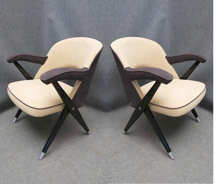 Pair of Small Armchairs from Movies