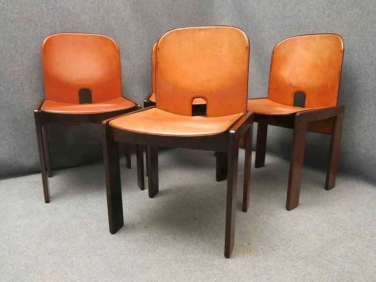 Set Of 4 Chairs By Afra And Tobia Scarpa For Cassina Model 121 1