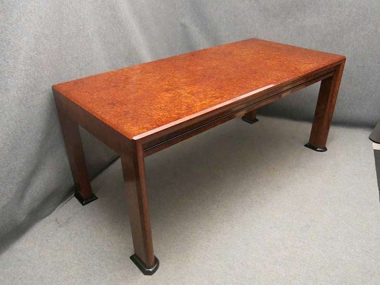 MidCentury Rectangular Maple Root Italian Dinning Table, 1940 In Good Condition For Sale In Rome, IT