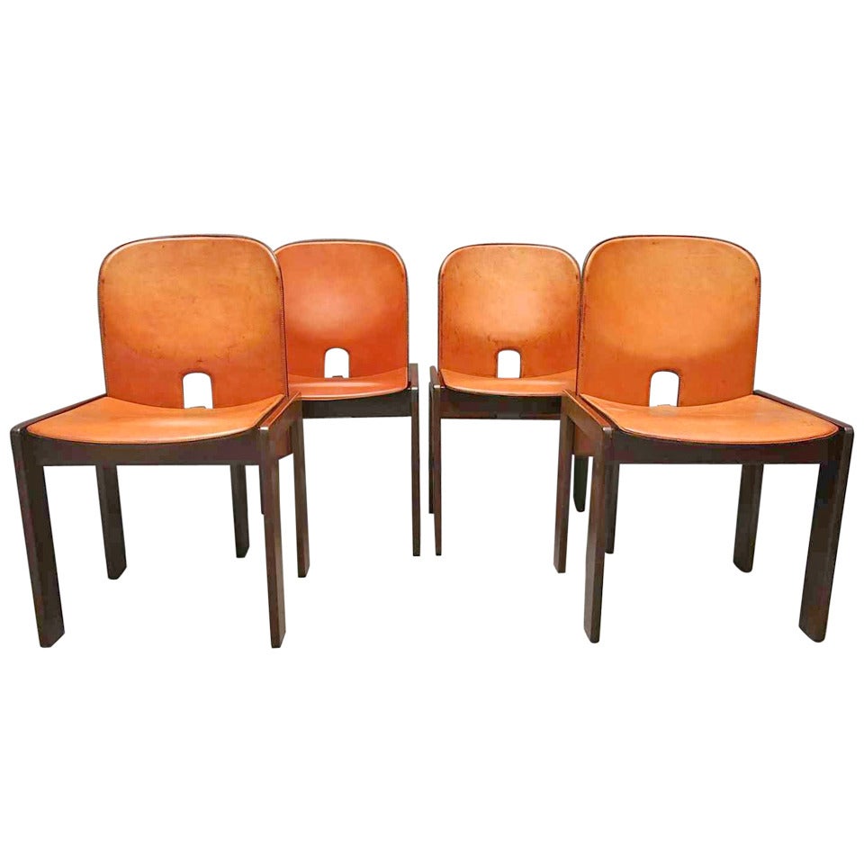 Set Of 4 Chairs By Afra And Tobia Scarpa For Cassina Model 121