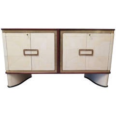French Sideboard in Parchment and Brass 5