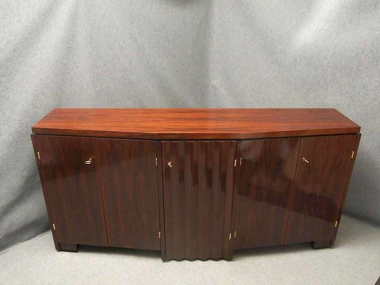 French 1930s Walnut France Art Deco Sideboard