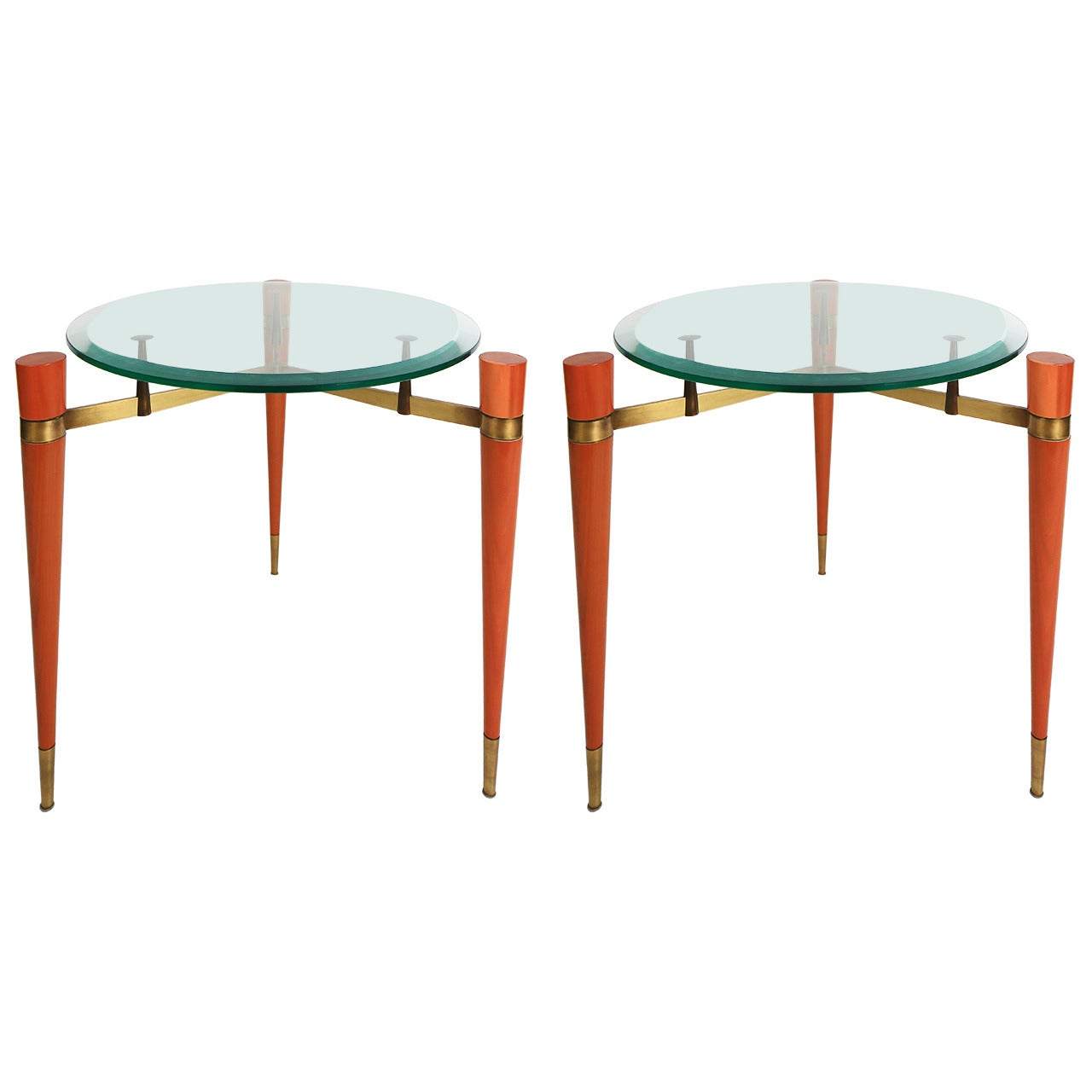Outstanding Pair of Italian 1970s Side Tables or Night Stands