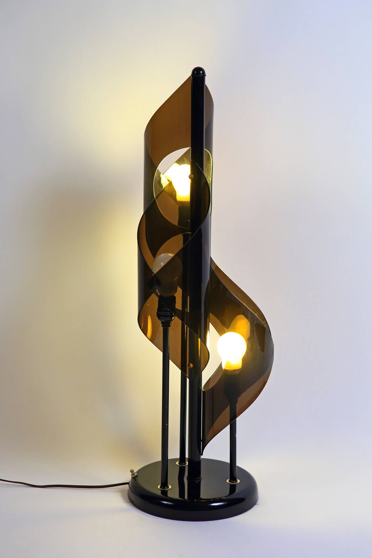 Mid-Century Modern Pair of Sculptural Italian, 1960s Table Lamps