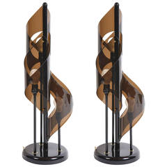 Pair of Sculptural Italian, 1960s Table Lamps 1