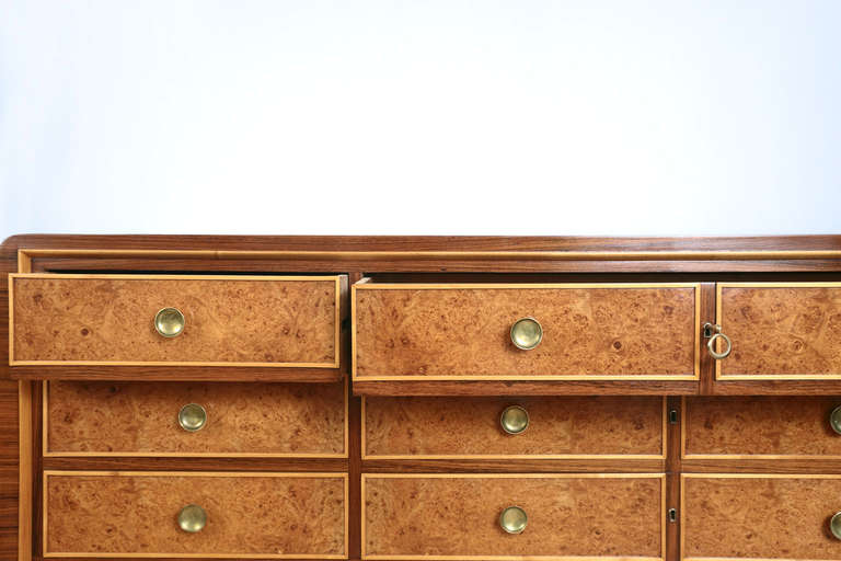 Art Deco Maple Burl Chest of Drawers 4