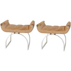 Pair of 1970s Benches by Architect Marzio Cecchi, Florence