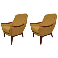 A pair of 1950's armchairs by LK.Hielle- Norway