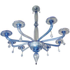 Murano Art Deco 1920s Round Chandelier by Fratelli Toso
