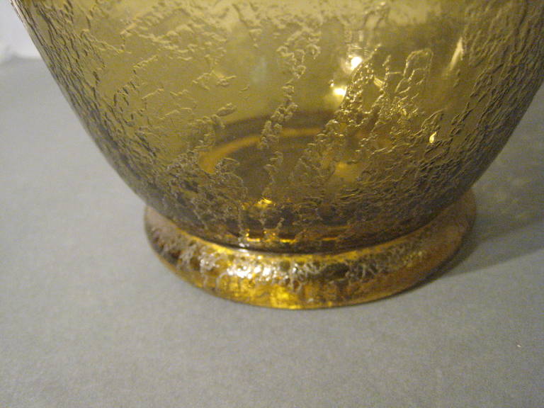 Archimede Seguso Etched 1950 Murano Glass Vase, Signed In Excellent Condition For Sale In Firenze, Toscana