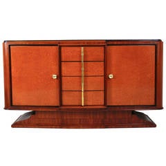 Beautiful Italian 1930s Exotic Wood and Maples Burl Sideboard