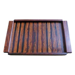 Don Shoemaker Parquetry Service Tray, Made in Tropical Woods