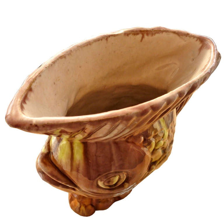 Oaxacan Drip Ware Fish Pitcher, 1940's In Good Condition For Sale In Mexico City, D.F.
