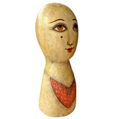 Used Gemma Taccogna,  Papier Mache Doll Head,  Mexican Craft