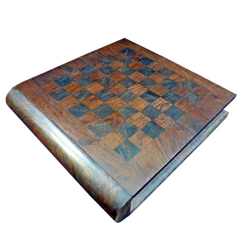 Mid-Century Modern Mid Century Ironwood Chess and Domino Set, Don Shoemaker Style