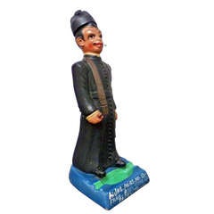 Cantinflas Figure with Ashtray in Clay Dedicated to Paco Malgesto XEW