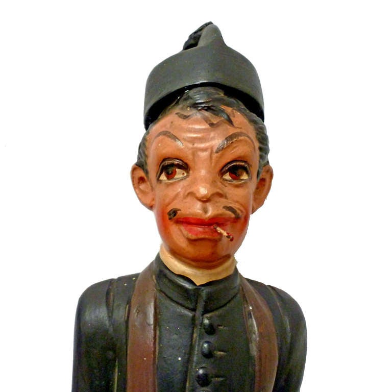 Cantinflas Figure with Ashtray in Clay Dedicated to Paco Malgesto XEW In Good Condition For Sale In Mexico City, D.F.