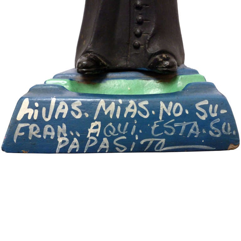 20th Century Cantinflas Figure with Ashtray in Clay Dedicated to Paco Malgesto XEW For Sale