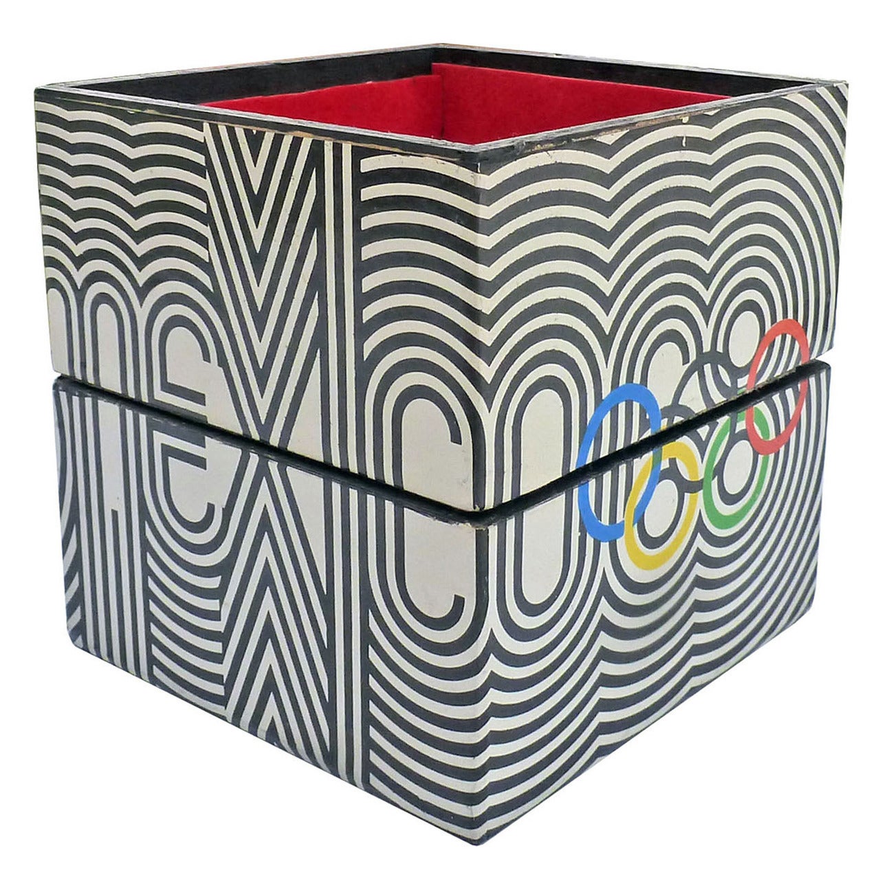 Mexico 1968 Olympic Souvenir Musical Box with Official Fanfare by Lance Wyman