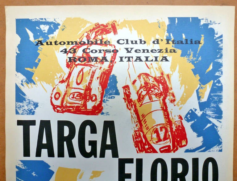 Targa Florio Sicilia Sports Car Racing Poster, 1960