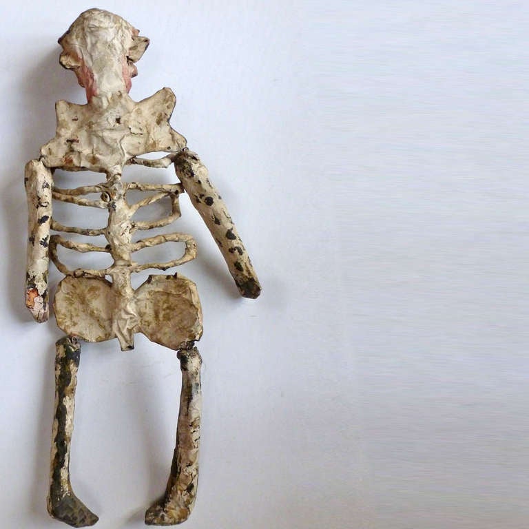 Papier mache skeleton , in good condition, from one Studio of the Mexican Painter Jorge Gonzalez Camarena.