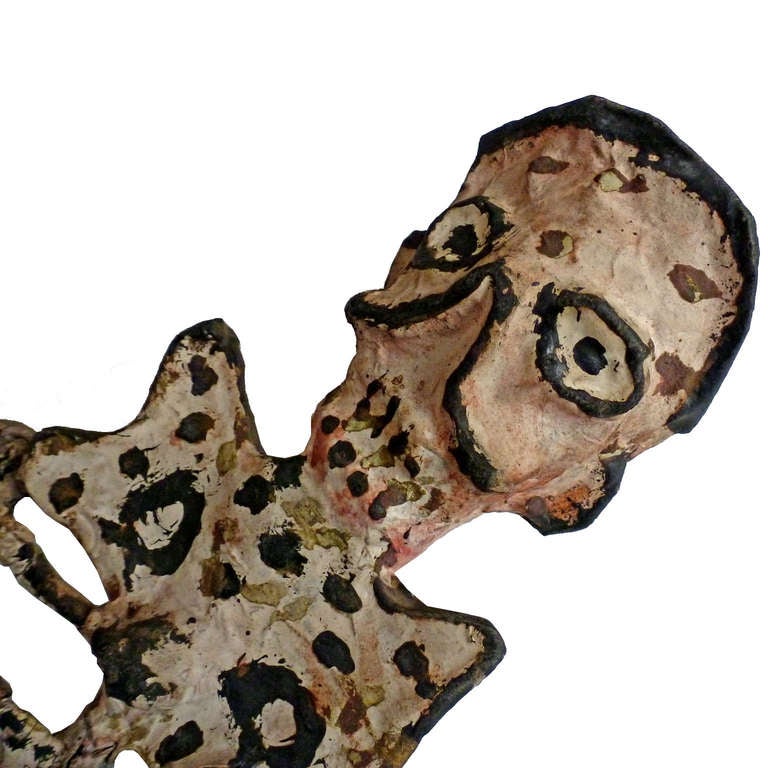 Wire Mexican Papier Mache, Vintage Skeleton Sculpture , Folk Art