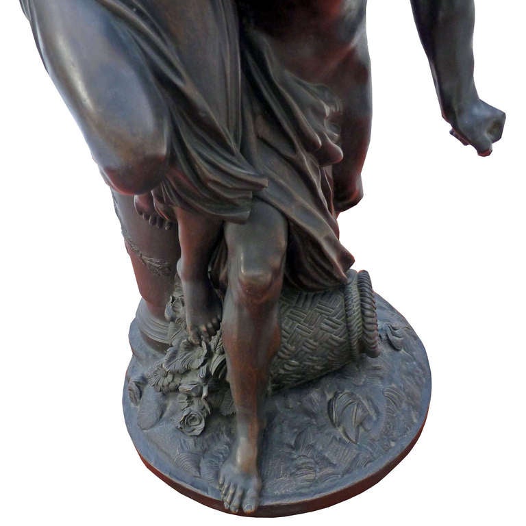 Neoclassical Sculpture In Bronze 19th Century In Excellent Condition For Sale In Mexico City, D.F.