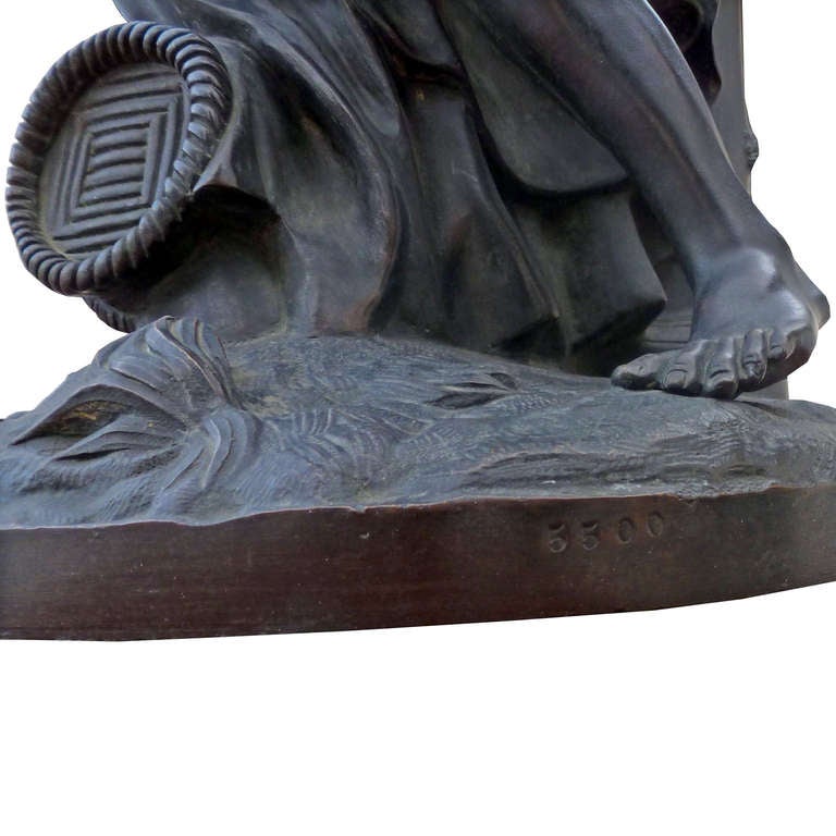 Neoclassical Sculpture In Bronze 19th Century For Sale 2