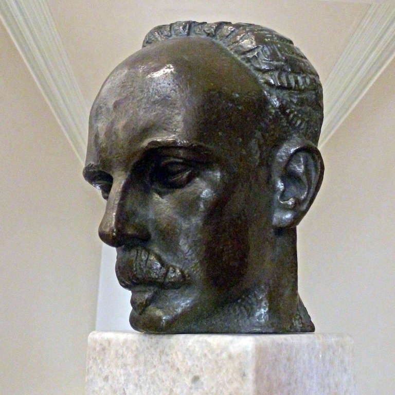 Art Deco Valsuani Fondeur, Juan Jose Sicre ( cuban sculptor ), Jose Marti bronze 1926