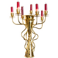 Borek Sipek Limited Edition Candelabra/ Flower Vase In Brass