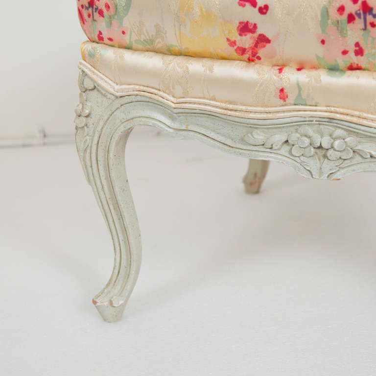 Louis XV Carolina Herrera Upholstered Boudoir Chair For Sale