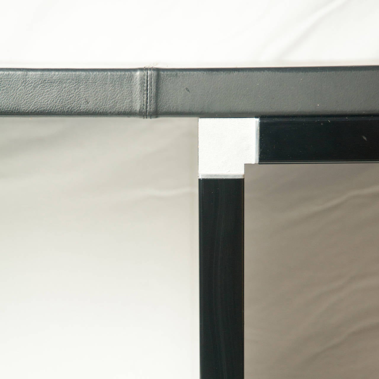 Lacquered and Leather Top Desk by Carlo Scarpa