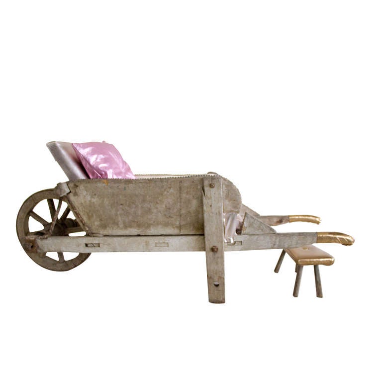 Upholstered Wheelbarrow by Jan Van Laer