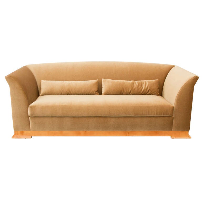 Art Deco Style Sofa Okaycreations Art Deco Style Hugues Chevalier Sofa In Mohair At 1stdibs