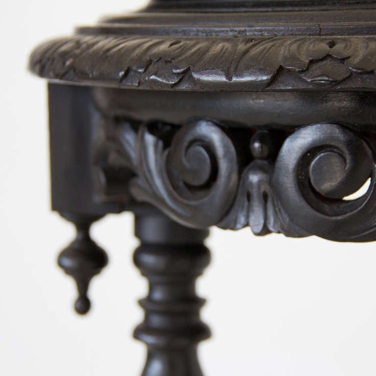 French Napoleon III Blackened Pedestals For Sale