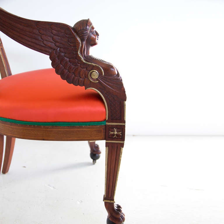 19th Century A set of 4 Louis Francois Bellange Empire Chairs For Sale