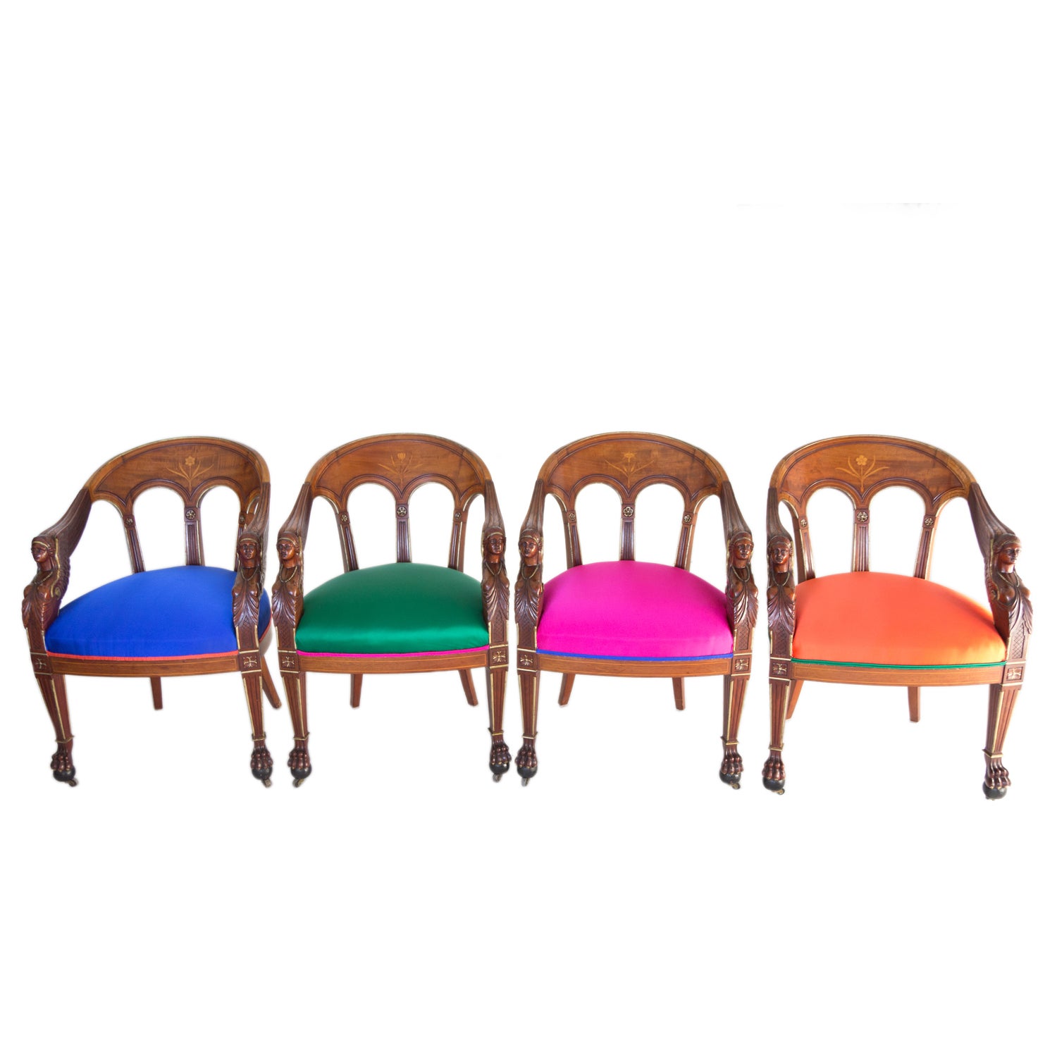 A set of 4 Louis Francois Bellange Empire Chairs For Sale