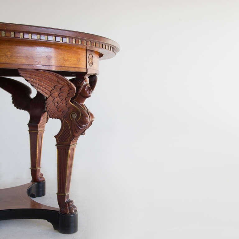 A Louis Francois Bellange Empire round center table 19th Century.