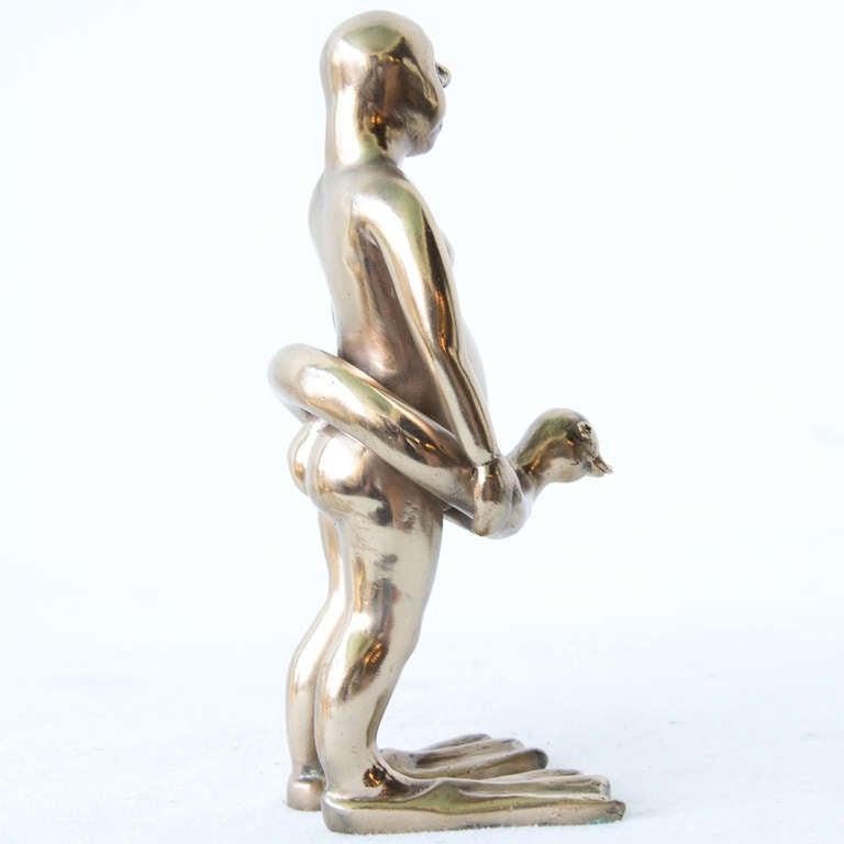 A bronze sculpture by Mireille Swinnen - 