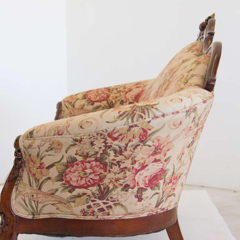 Queen Anne Queen Ann Style Ralph Lauren Upholstered Settee