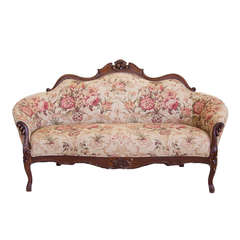 Queen Ann Style Ralph Lauren Upholstered Settee