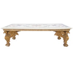 A George II Style Specimen Marble and Giltwood Coffee Table