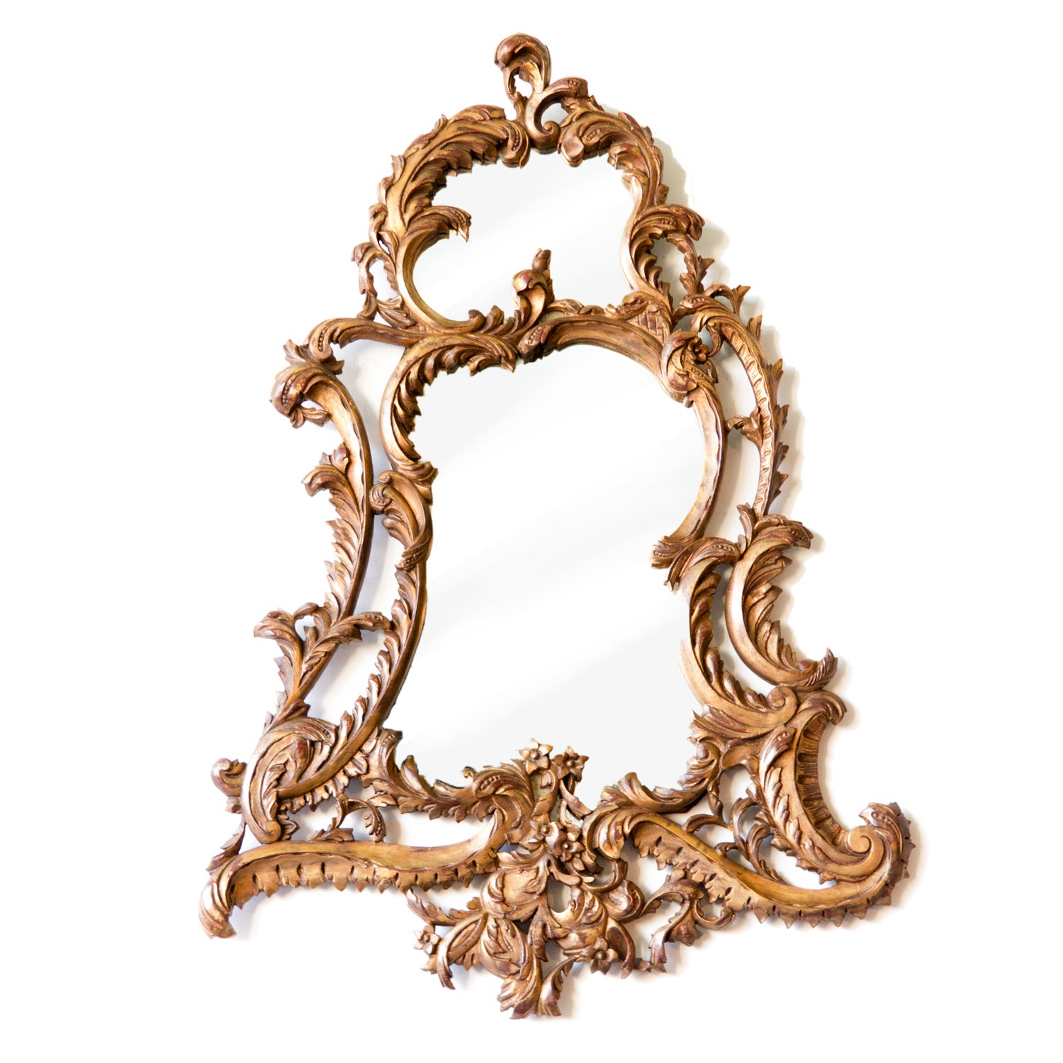 Rococo Style Giltwood Mirror For Sale